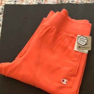 Brand New W Tags Champion XL Sweatpants in Melon Coral Banded Waist & Ankle